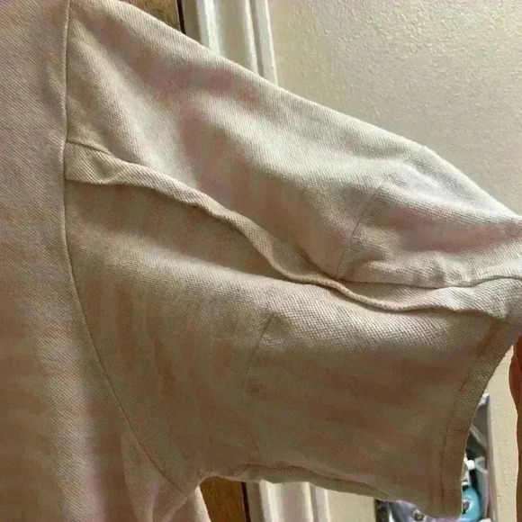 Ella Moss Connie Cloud Pink Stripe Women's Short Balloon Sleeve Shirt Size L - Picture 4 of 9